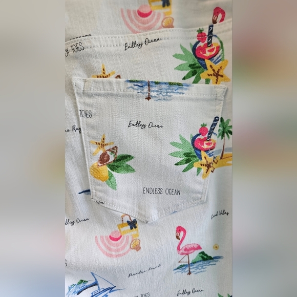 Talbots Tie-Hem Novelty Crop Capris - Picture 8 of 11